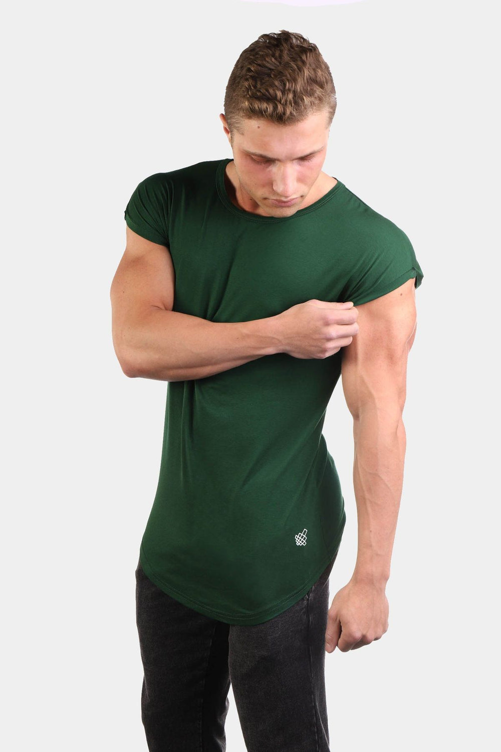 Jed North Evolve Capped T Shirt-Green